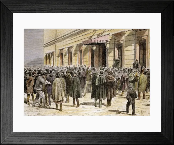 Framed Print : Spain. Madrid. Proclamation of First Spanish Republic (1873 Framed Print : Spain. Madrid. Proclamation of First Spanish Republic (1873