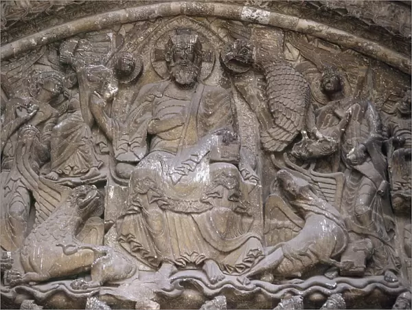 Romanesque Art. France. 12th century. Moissac Abbey. Tympanu
