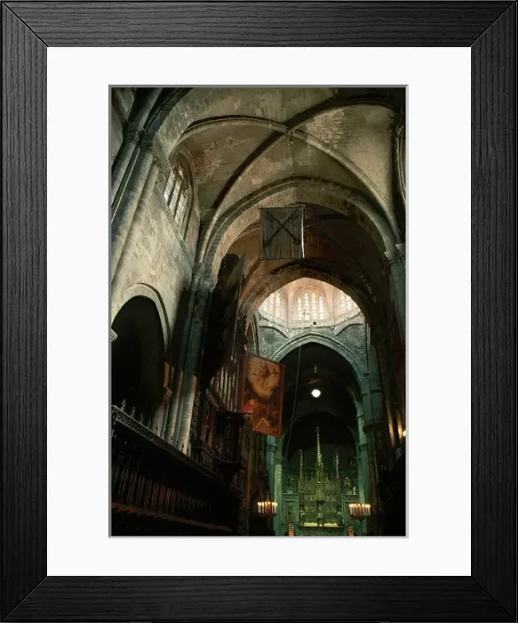 Framed Print : Spain. Tarragona. Cathedral of Saint Mary. Interior Framed Print : Spain. Tarragona. Cathedral of Saint Mary. Interior