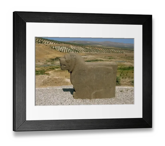 Framed Print : Neo-Hittite. Colossal basalt lion found in 1955. Ain Dara Te Framed Print : Neo-Hittite. Colossal basalt lion found in 1955. Ain Dara Te