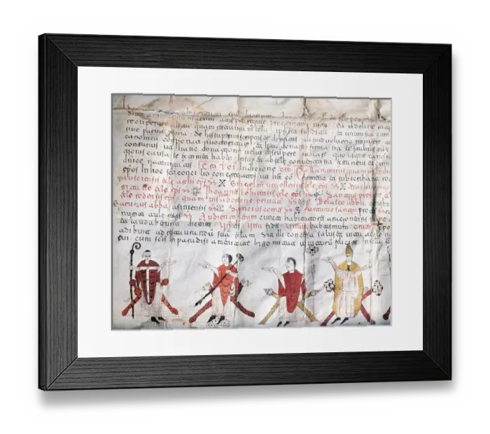 Framed Print : Minutes of the Council of Jaca. 11th century. Fragment Framed Print : Minutes of the Council of Jaca. 11th century. Fragment
