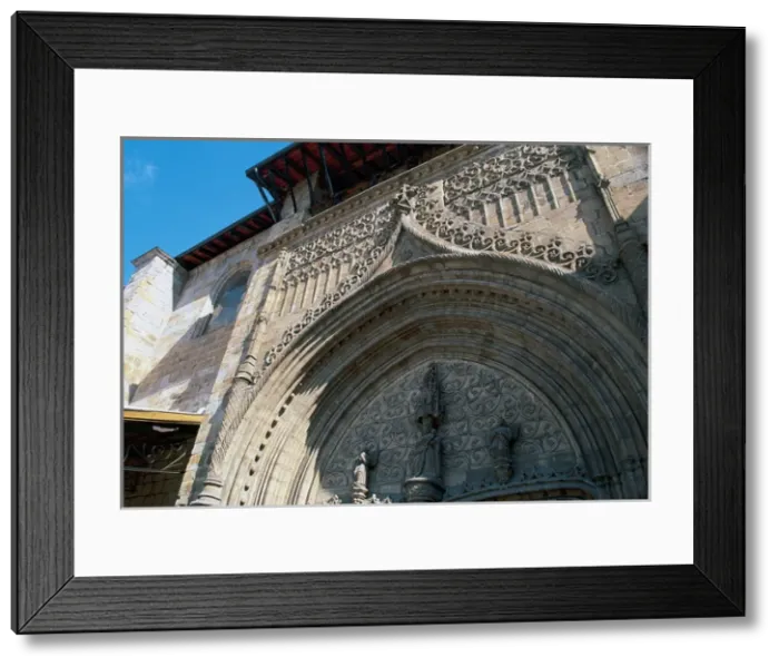 Framed Print : Spain. Guenes. Church of Saint Mary. Facade of the Sun. Deta Framed Print : Spain. Guenes. Church of Saint Mary. Facade of the Sun. Deta