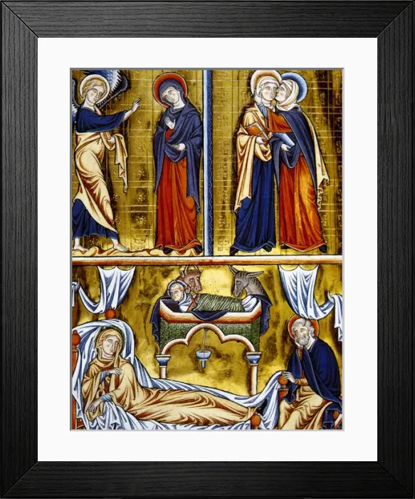 Framed Print : The Annunciation and the Visitation. At the bottom, the Birt