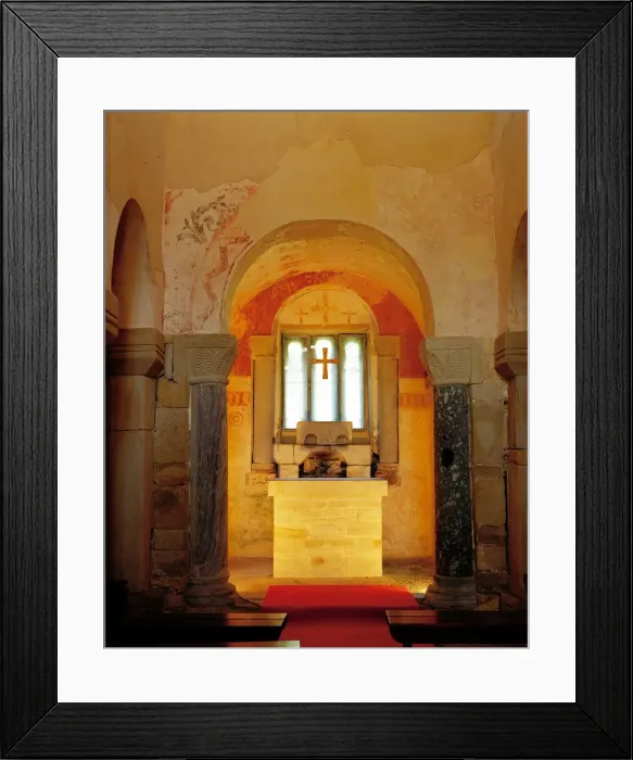 Framed Print : Pre-romanesque Art. Spain. Asturias. Church of the Holy Savi Framed Print : Pre-romanesque Art. Spain. Asturias. Church of the Holy Savi