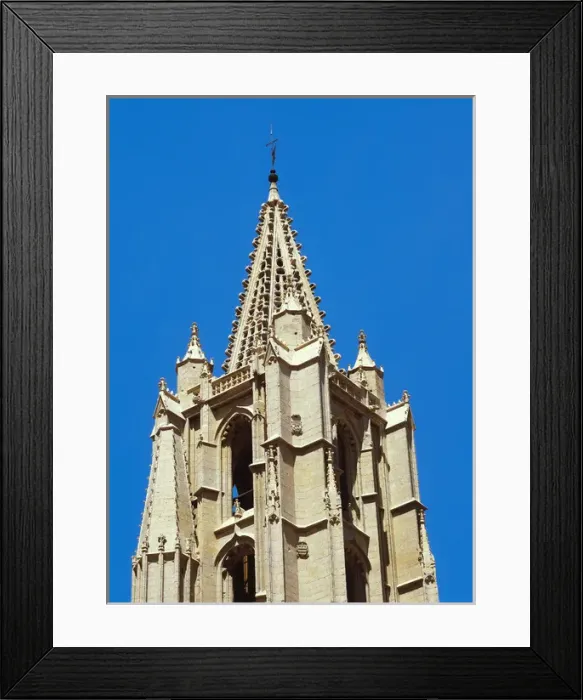Framed Print : Spain. Leon. Cathedral. 13th century. Gothic style. Clock to Framed Print : Spain. Leon. Cathedral. 13th century. Gothic style. Clock to
