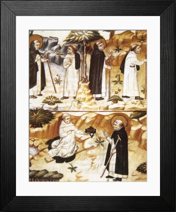 Framed Print : Middle Ages. Monastic life. Episodes from the life of Saint Framed Print : Middle Ages. Monastic life. Episodes from the life of Saint