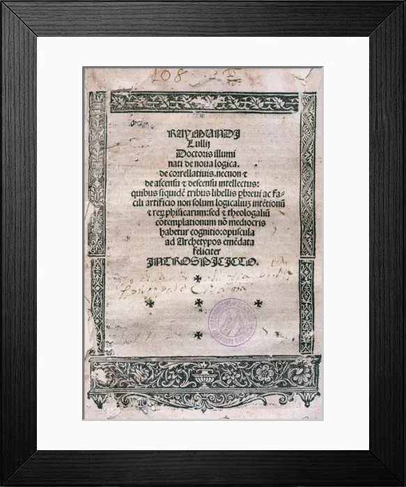 Framed Print : Ramon Llull (1232-1315). Majorcan writer and philosopher. Ca Framed Print : Ramon Llull (1232-1315). Majorcan writer and philosopher. Ca