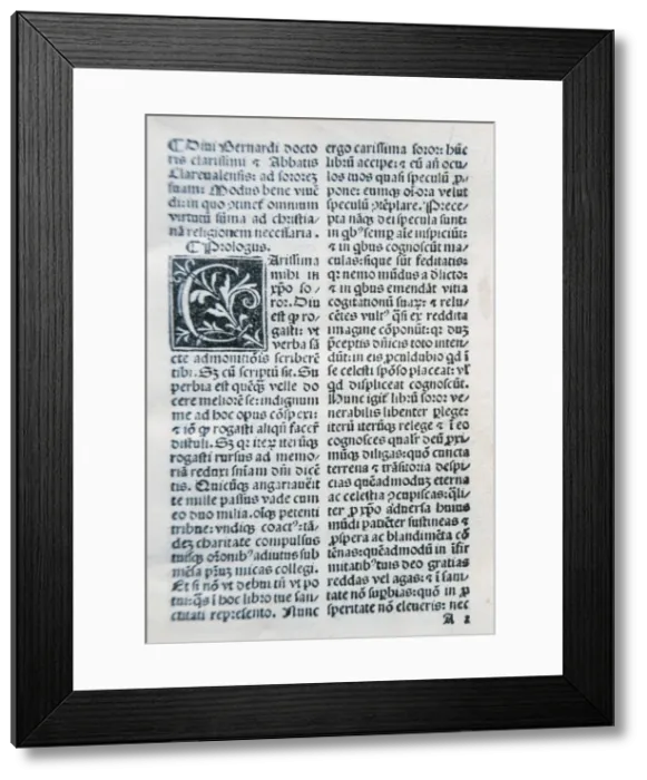 Framed Print : Bernard of Clairvaux (1090-1153). Divi Bernardi Abratis ad Framed Print : Bernard of Clairvaux (1090-1153). Divi Bernardi Abratis ad