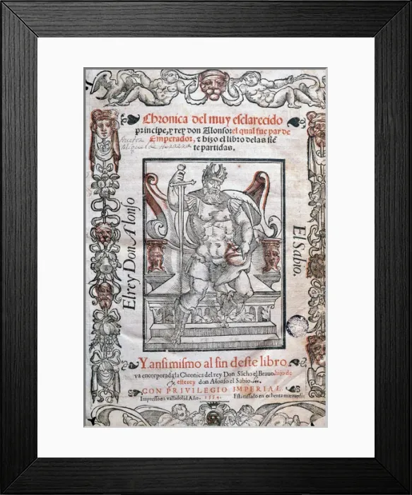 Framed Print : Alfons X, (1221-1284), called the Wise. King of Castile, Leo Framed Print : Alfons X, (1221-1284), called the Wise. King of Castile, Leo