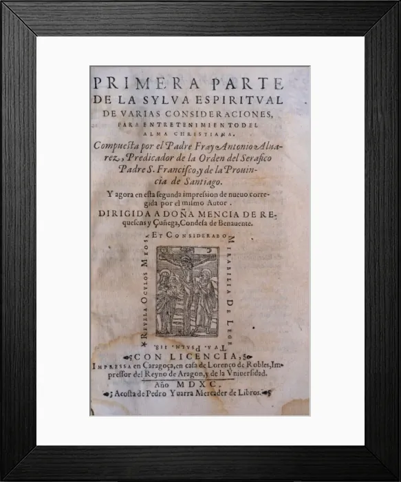 Framed Print : Primera parte de la silva espiritural de varias consideracio Framed Print : Primera parte de la silva espiritural de varias consideracio