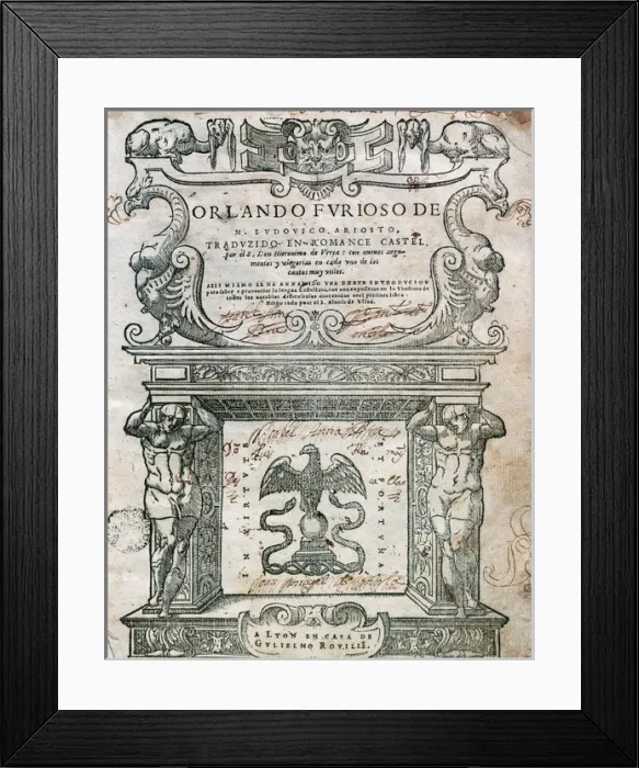 Framed Print : Ludovico Ariosto (1474 1533) Italian poet. Orlando Furio Framed Print : Ludovico Ariosto (1474 1533) Italian poet. Orlando Furio