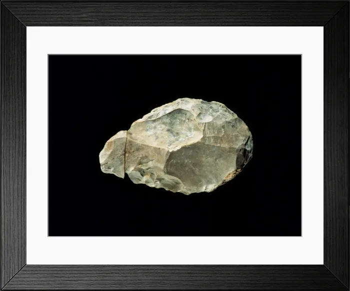 Framed Print : Stone tool. Lower Paleolithic (30. 000 -10. 000 BC). Flint bif Framed Print : Stone tool. Lower Paleolithic (30. 000 -10. 000 BC). Flint bif