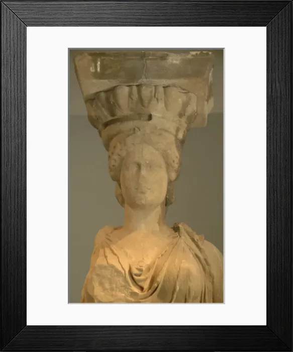 Framed Print : Caryatid of the Erechtheion. Athens 421-407 BC. Original. Th Framed Print : Caryatid of the Erechtheion. Athens 421-407 BC. Original. Th