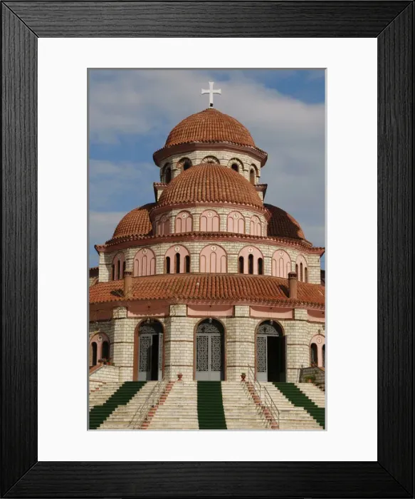 Framed Print : Republic of Albania. Korce. Resurrection Cathedral. Exterior Framed Print : Republic of Albania. Korce. Resurrection Cathedral. Exterior