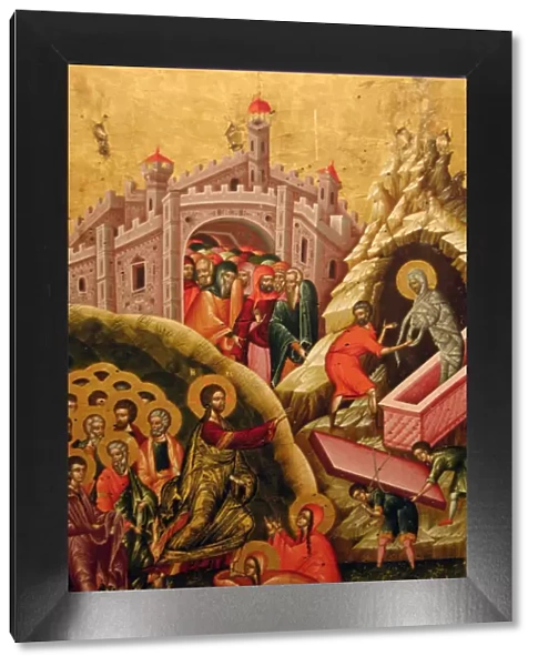 The Raising of Lazarus. 16th century, by Onufri