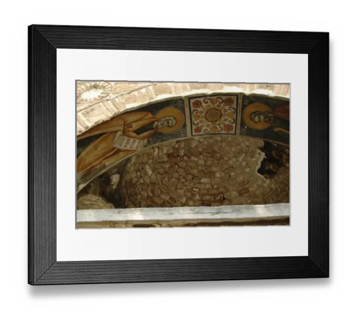 Framed Print : Frescoes. Exonarthex of Saint Nicholas Church. By Zografi s Framed Print : Frescoes. Exonarthex of Saint Nicholas Church. By Zografi s