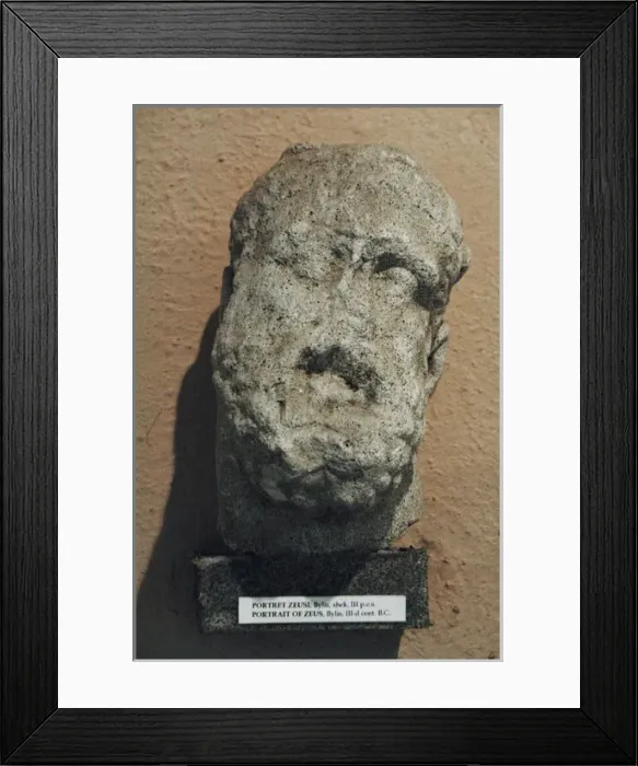 Framed Print : Portrait os Zeus. Byllis. 3rd century BC. Albania. Tirana. N Framed Print : Portrait os Zeus. Byllis. 3rd century BC. Albania. Tirana. N