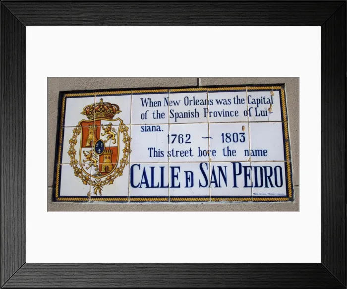 Framed Print : New Orleans. French Quarter. Spanish Street Name Tile Murals Framed Print : New Orleans. French Quarter. Spanish Street Name Tile Murals