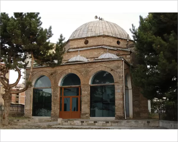 Exterior of Iljaz Mirahori Mosque. Korce. Albania