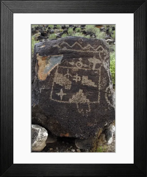 Framed Print : Petroglyph National Monument. Petroglyphs. New Mexico. USA Framed Print : Petroglyph National Monument. Petroglyphs. New Mexico. USA