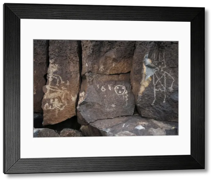 Framed Print : Petroglyph National Monument. Petroglyphs. New Mexico. USA Framed Print : Petroglyph National Monument. Petroglyphs. New Mexico. USA