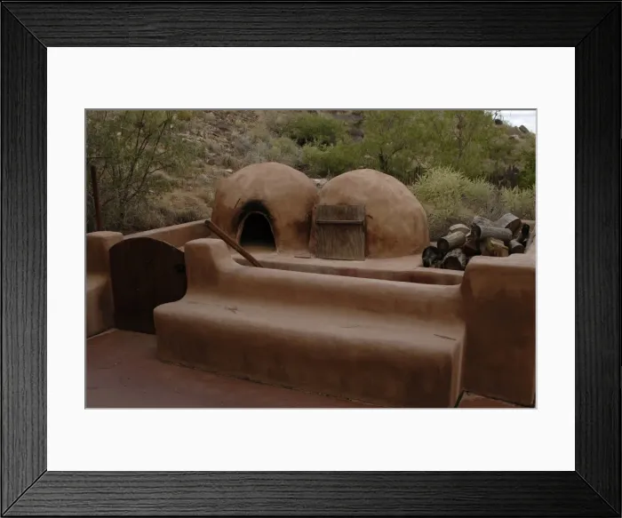 Framed Print : Reproduction of an old adobe ovens for making bread. Petrogl Framed Print : Reproduction of an old adobe ovens for making bread. Petrogl