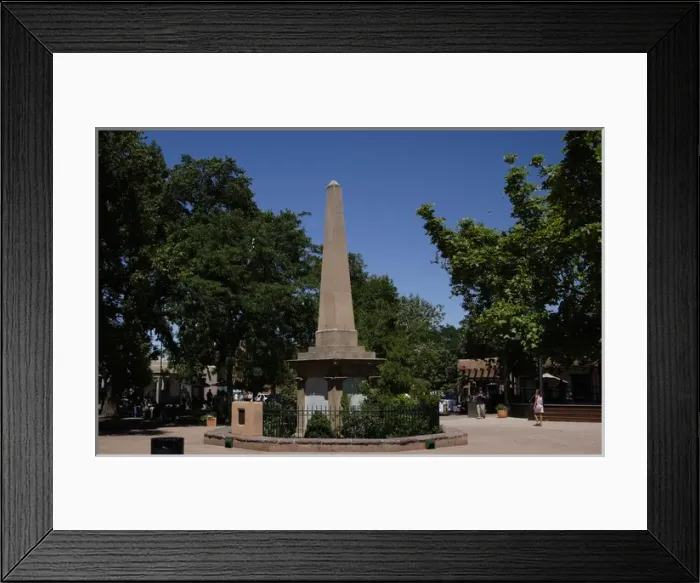 Framed Print : United States. Santa Fe. Santa Fe Plaza. Obelisk Framed Print : United States. Santa Fe. Santa Fe Plaza. Obelisk