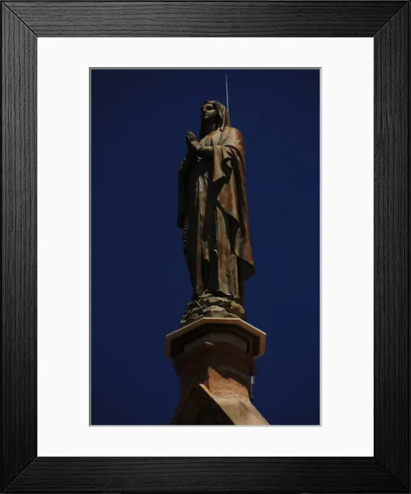 Framed Print : United States. Santa Fe. Loretto Chapel. Statue of Virgin Ma Framed Print : United States. Santa Fe. Loretto Chapel. Statue of Virgin Ma