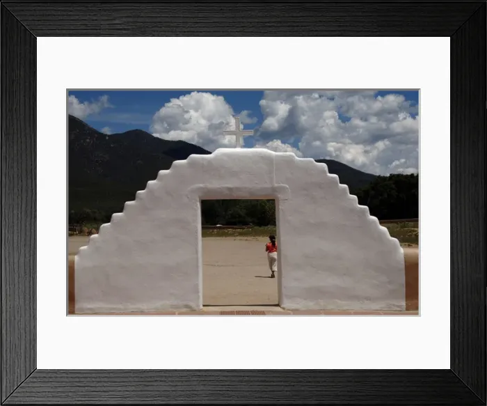 Framed Print : United States. Taos Pueblo. Arched entrance to the St Jerome Framed Print : United States. Taos Pueblo. Arched entrance to the St Jerome
