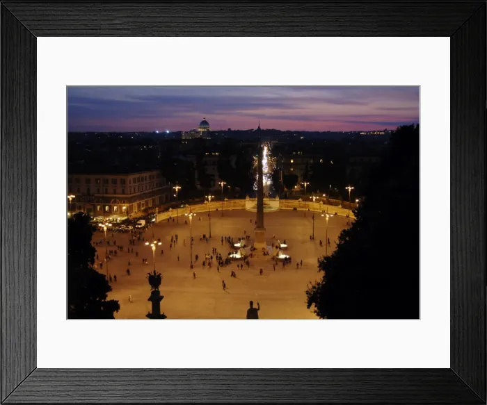Framed Print : Peoples Square at night. Rome Framed Print : Peoples Square at night. Rome