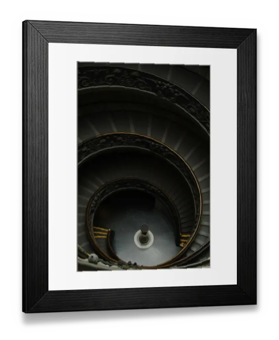 Framed Print : Spiral stairs by Giuseppe Momo (1875-1940) Framed Print : Spiral stairs by Giuseppe Momo (1875-1940)