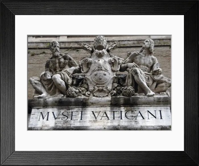 Framed Print : Decoration. Exit door. Vatican Museums