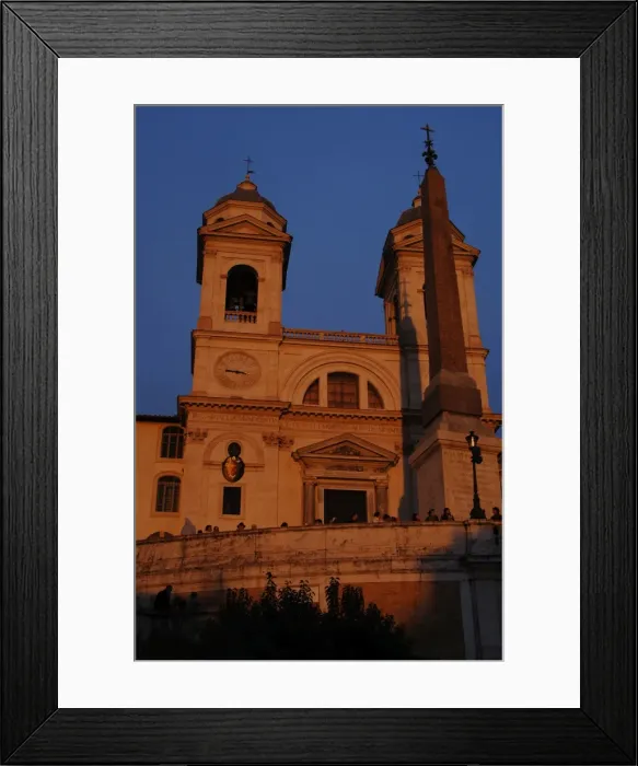Framed Print : Church of the Trinita dei Monti and the Sallust Obelisk at s Framed Print : Church of the Trinita dei Monti and the Sallust Obelisk at s