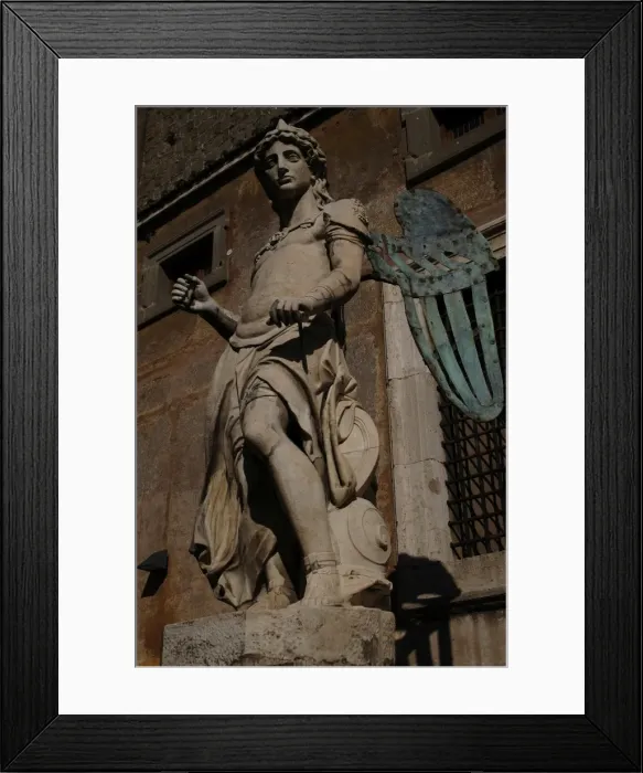 Framed Print : Archangel Michael, 1544. Statue by Raffaello da Montelupo (1 Framed Print : Archangel Michael, 1544. Statue by Raffaello da Montelupo (1