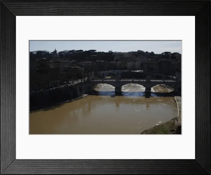 Framed Print : Italy. Rome. Tiber river from Castel Sant Angelo Framed Print : Italy. Rome. Tiber river from Castel Sant Angelo