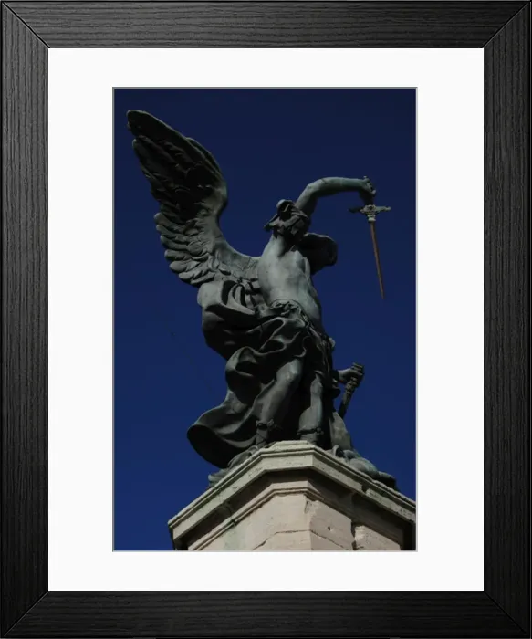 Framed Print : Archangel Michael, 1753. Statue by Peter Anton von Verschaff Framed Print : Archangel Michael, 1753. Statue by Peter Anton von Verschaff