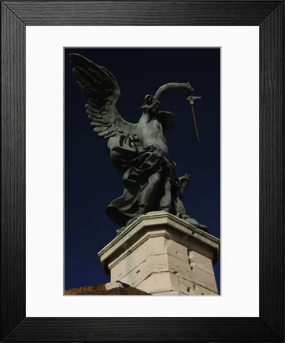 Framed Print : Archangel Michael, 1753. Statue by Peter Anton von Verschaff Framed Print : Archangel Michael, 1753. Statue by Peter Anton von Verschaff
