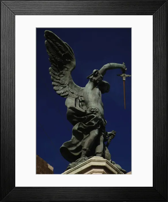Framed Print : Archangel Michael, 1753. Statue by Peter Anton von Verschaff Framed Print : Archangel Michael, 1753. Statue by Peter Anton von Verschaff