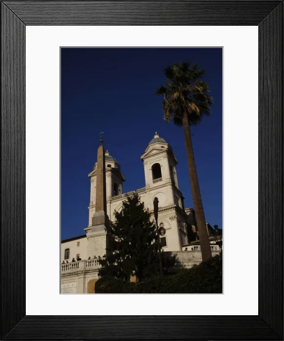 Framed Print : Italy. Rome. Church of the Trinita dei Monti and the Sallust Framed Print : Italy. Rome. Church of the Trinita dei Monti and the Sallust