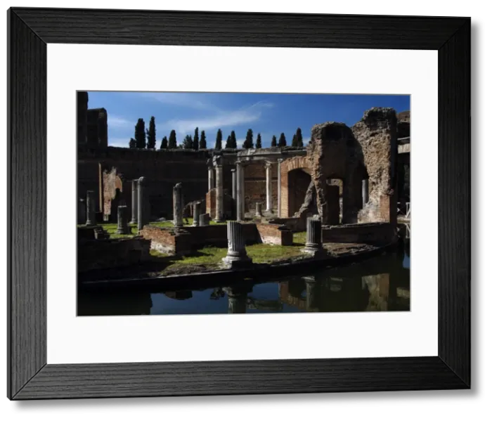 Framed Print : Hadrians Villa. Maritime Theatre. 2nd century. Italy Framed Print : Hadrians Villa. Maritime Theatre. 2nd century. Italy