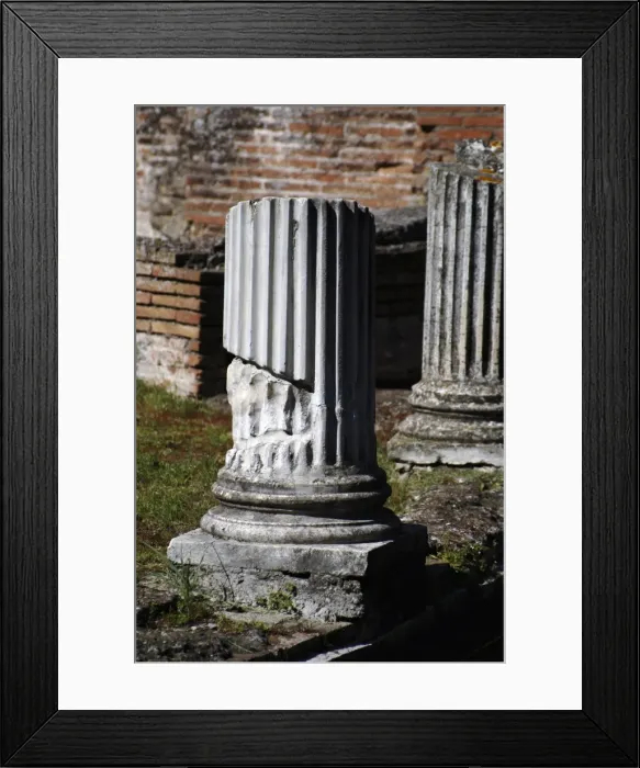 Framed Print : Hadrians Villa. Column of Maritime Theatre. 2nd century. It Framed Print : Hadrians Villa. Column of Maritime Theatre. 2nd century. It