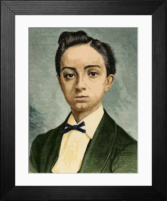 Framed Print : Alphonse XII of Spain. Prince. Colored engraving Framed Print : Alphonse XII of Spain. Prince. Colored engraving