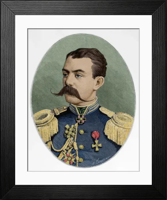 Framed Print : Russian general Astrukoff. Colored engraving, 1877 Framed Print : Russian general Astrukoff. Colored engraving, 1877