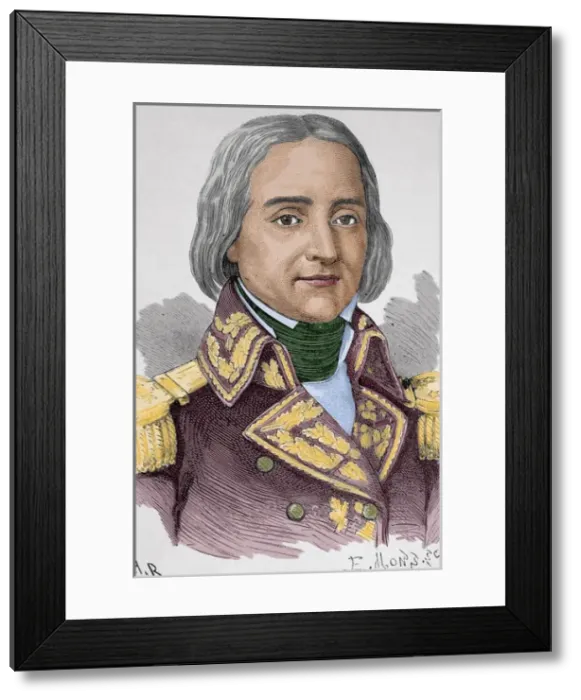 Framed Print : Frana?o??u?ois-Paul Brueys d Aigalliers (1753-1798). Colore Framed Print : Frana?o??u?ois-Paul Brueys d Aigalliers (1753-1798). Colore