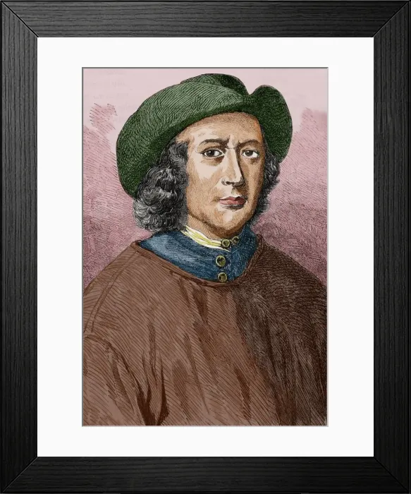 Framed Print : Thomas Britton (1657-1714). Colored enEngraving Framed Print : Thomas Britton (1657-1714). Colored enEngraving