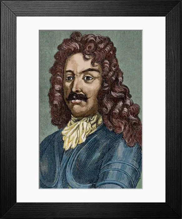 Framed Print : James FitzJames, 1st Duke of Berwick (1670-1734). Colored en Framed Print : James FitzJames, 1st Duke of Berwick (1670-1734). Colored en