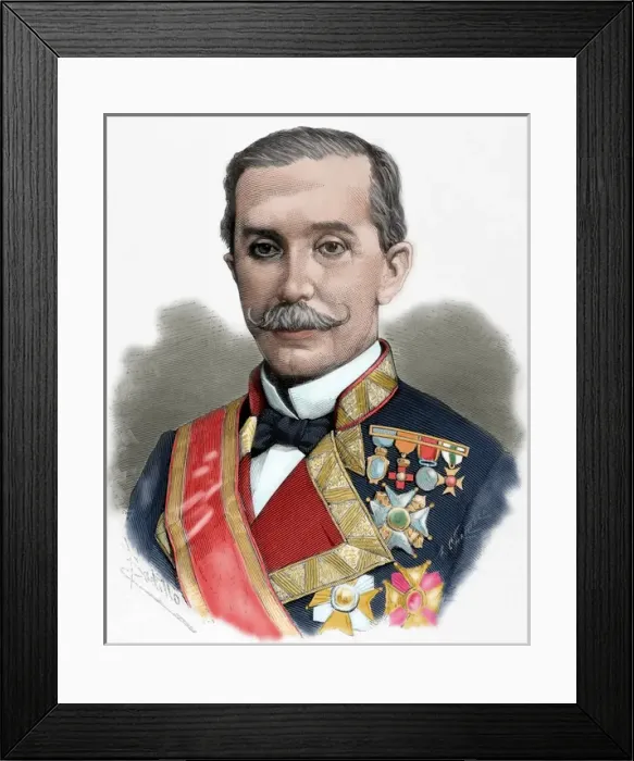 Framed Print : Juan Bautista Antequera Bobadilla (1824-1890). Colored engra Framed Print : Juan Bautista Antequera Bobadilla (1824-1890). Colored engra