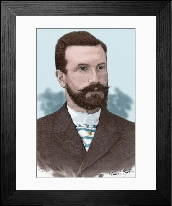 Framed Print : Alfredo Branas Menendez (1859-1900). Colored ngraving Framed Print : Alfredo Branas Menendez (1859-1900). Colored ngraving