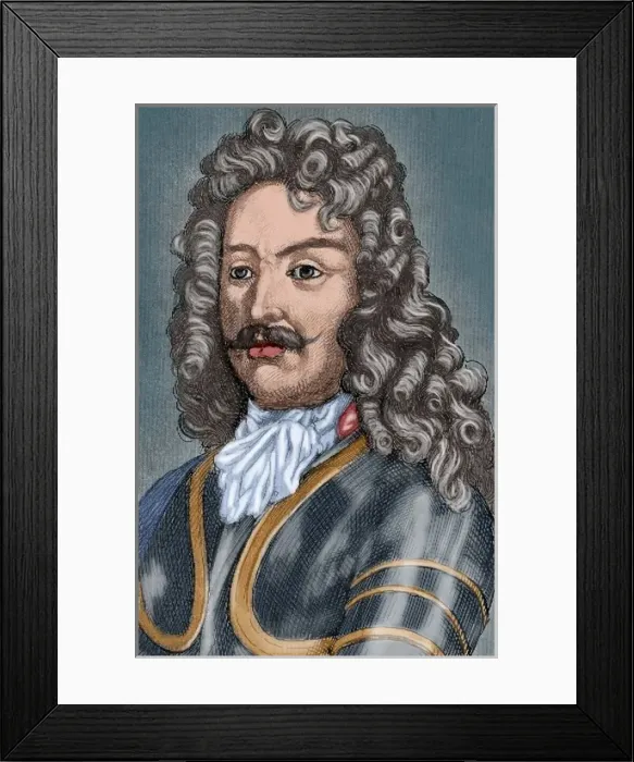 Framed Print : James FitzJames, 1st Duke of Berwick (1670-1734). Colored en Framed Print : James FitzJames, 1st Duke of Berwick (1670-1734). Colored en