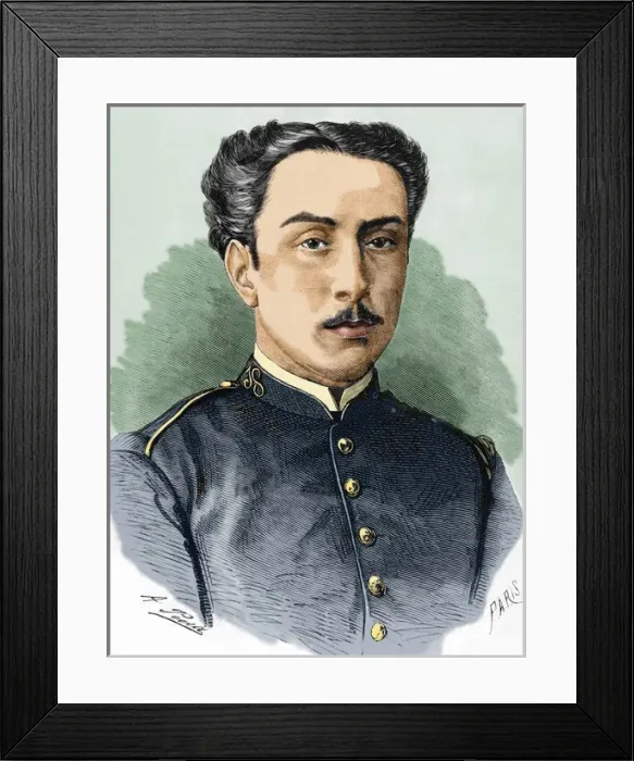 Framed Print : Jacinto Abarguer de Rey. Colored engraving Framed Print : Jacinto Abarguer de Rey. Colored engraving